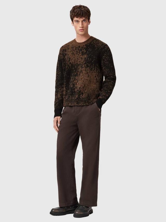 Свитер Storm Wool Blend расслабленного кроя с круглым вырезом AllSaints, Brown/Multi — фото 3