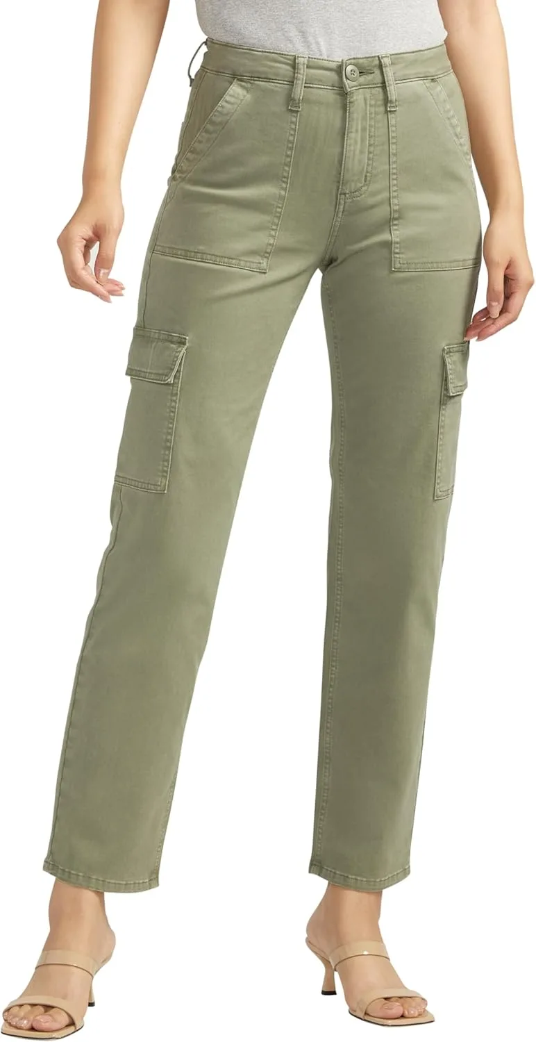 

Женские карго-штаны Silver Jeans Co. Suki Mid Rise Curvy Fit