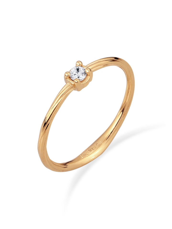 

Elli DIAMONDS Кольцо из серебра 925 пробы с золотым покрытием