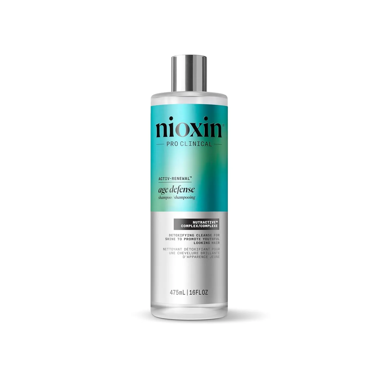 Шампунь Nioxin Age Defense для стареющих волос, очищающий кожу головы с ниацинамидом, глубоко очищает и осветляет, без парабенов, сульфатов и силиконов, для ежедневного использования 473 мл (.)