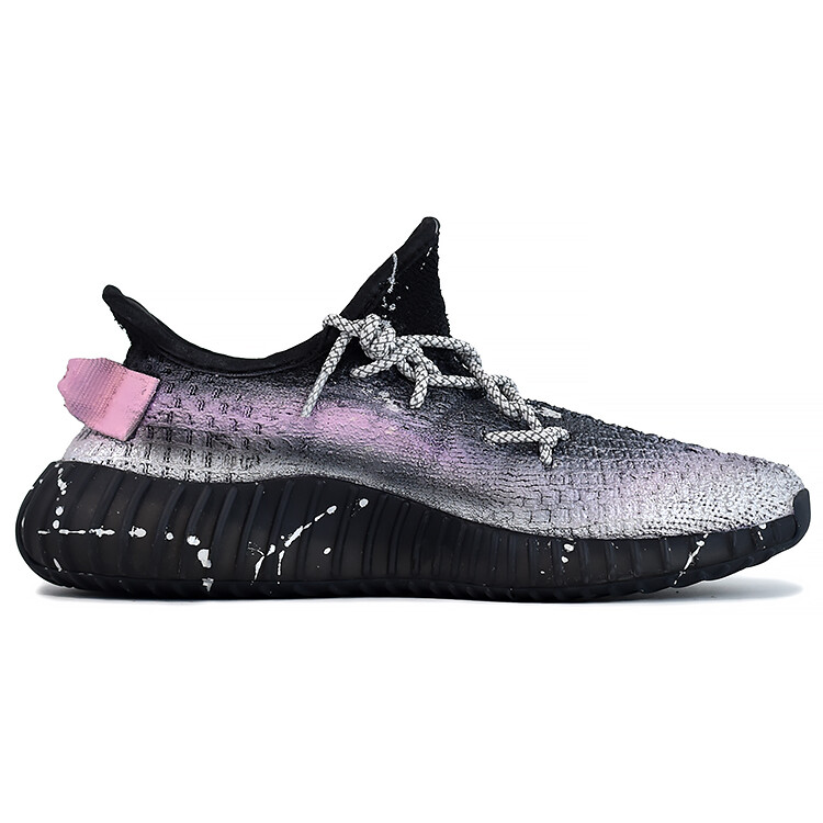 Кроссовки adidas originals Yeezy Boost 350 V2 Lifestyle Shoes Unisex Low-top Black/silver/pink, черный — фото 2