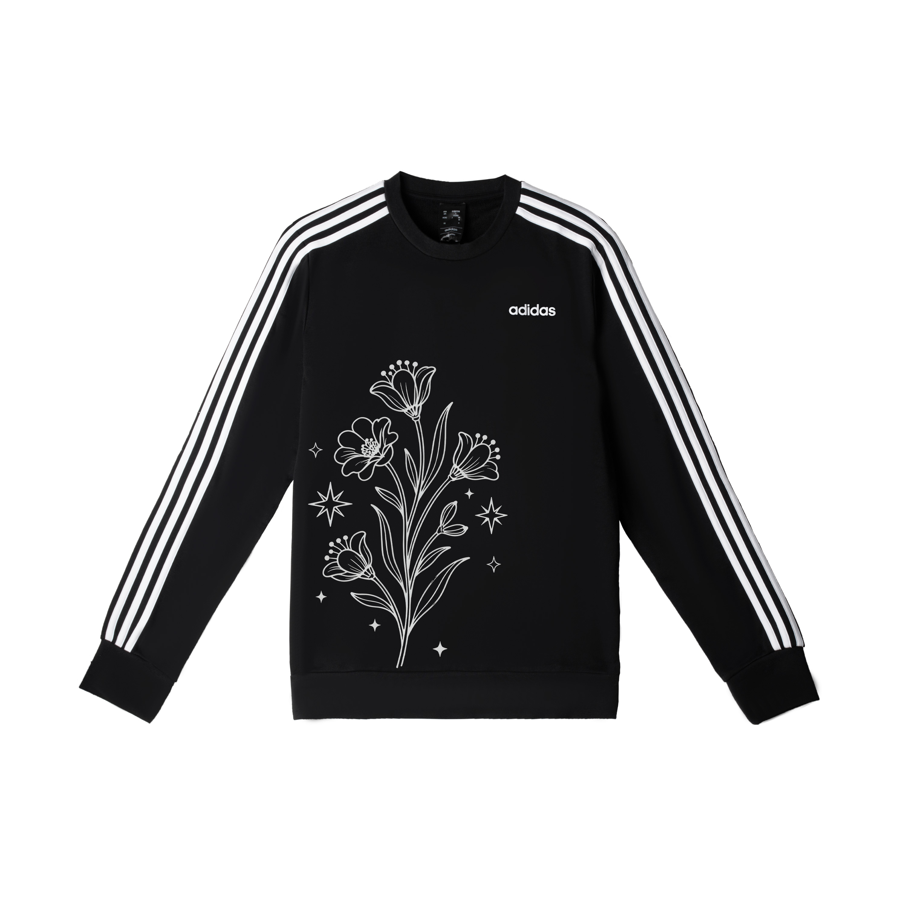 

Adidas Свитшот мужской черный с круглым вырезом Moderate