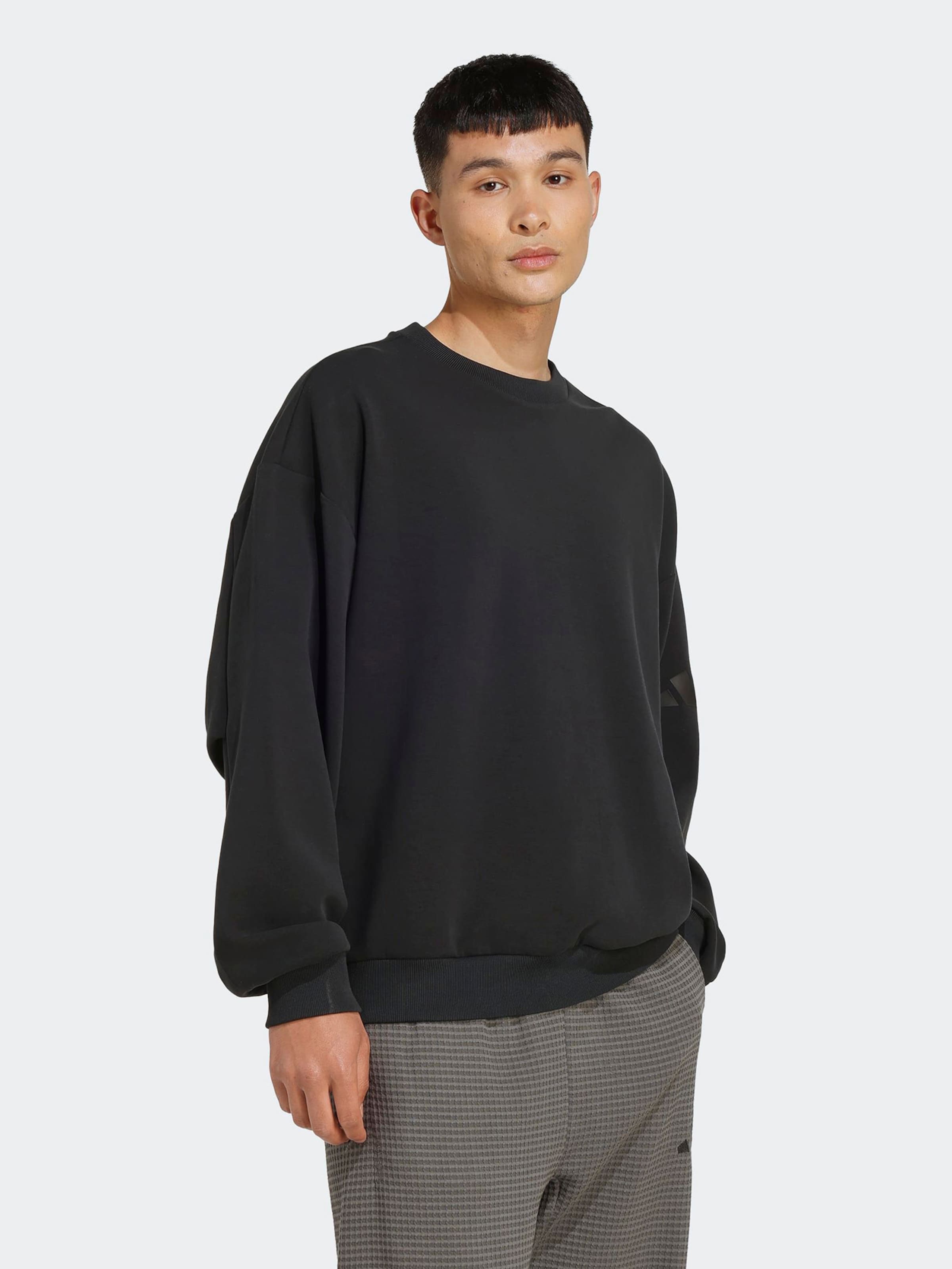 Adidas Sportswear Спортивный свитшот 'Soft Lux' в черном цвете — фото 2