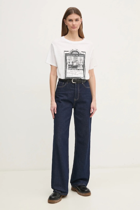 

Хлопковая футболка LELE Pepe Jeans, белый