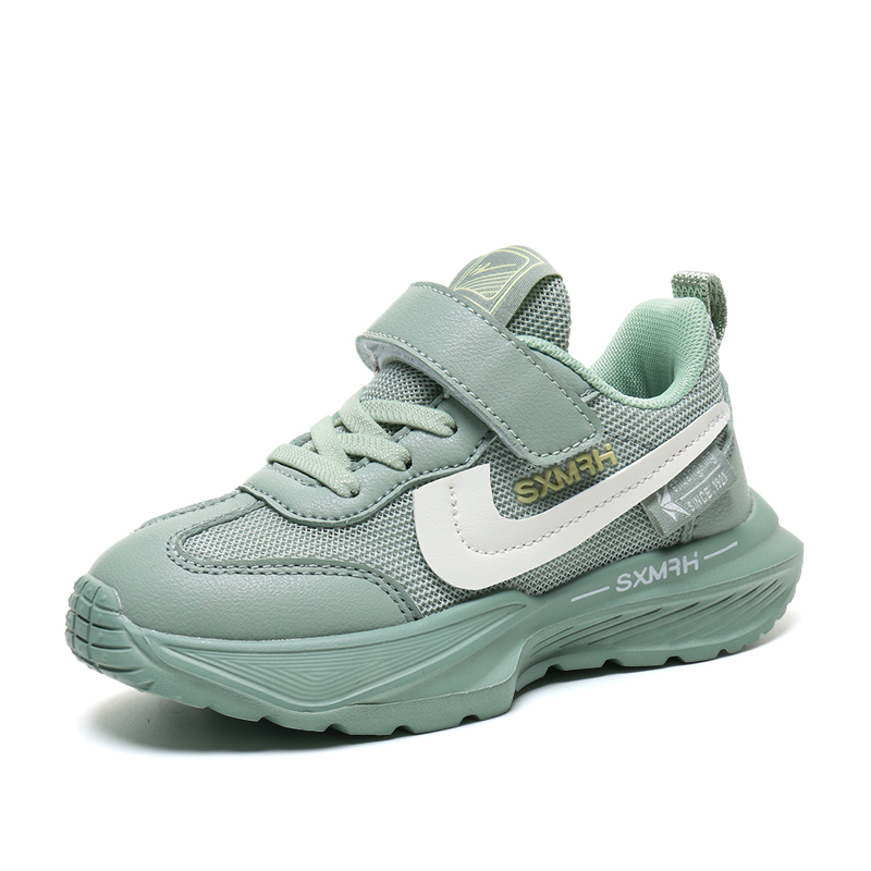 

Детские беговые кроссовки с противоскользящей подошвой, амортизацией, устойчивостью к истиранию, отскоком и дышащим верхом Binary, зеленый