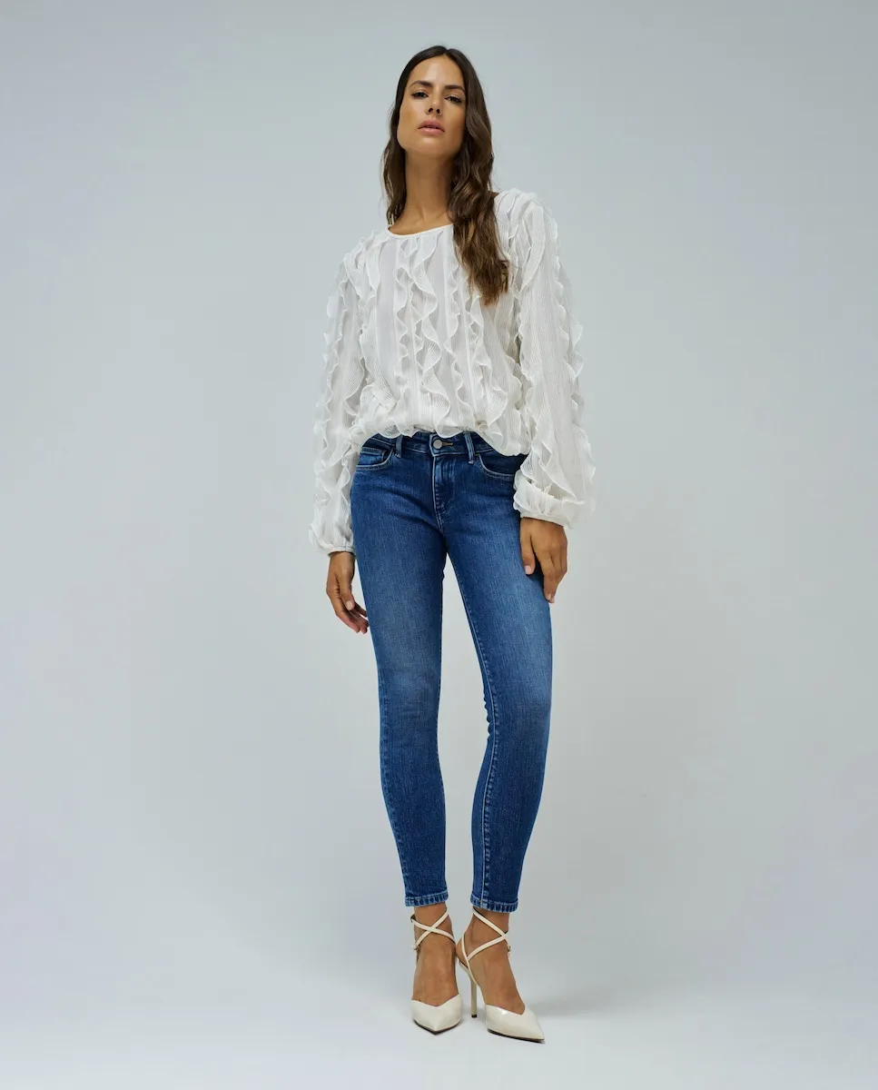 

Женские джинсы Wonder Push Up укороченные скинни Salsa Jeans, синий