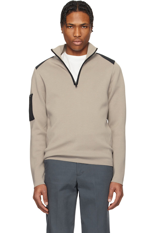 

Свитер с молнией на 1/4 Stormont Canada Goose, цвет limestone