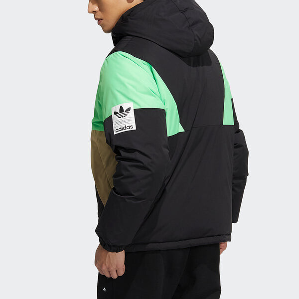 Пуховик adidas originals Revers Down Jkt Reversible Sports hooded down Jacket Black, черный — фото 3