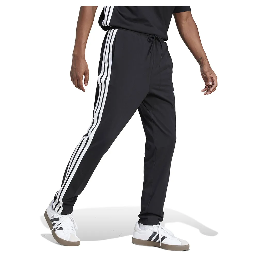 Джоггеры adidas Essentials 3 Stripes Single Jersey, черный — фото 4