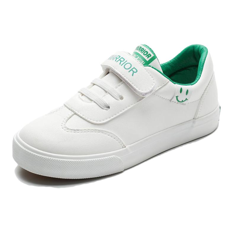 

Прочные дышащие низкие детские скейтерские кроссовки WARRIOR, белый