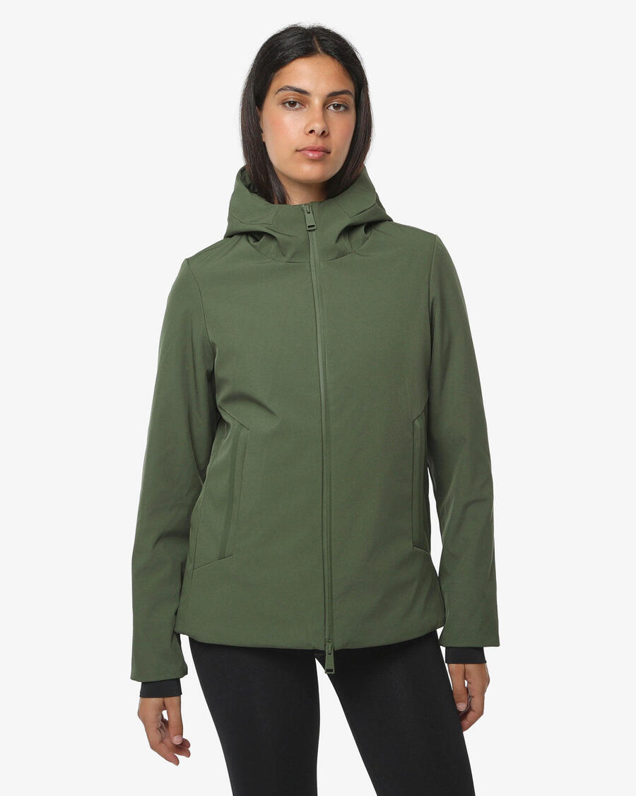 

JAKED Женская синтетическая фитнес-куртка цвета милитари-зеленый