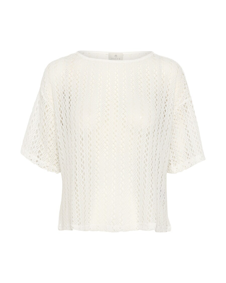 

Тонкий вязаный свитер Kaffe Sweater Lykke, натуральный белый