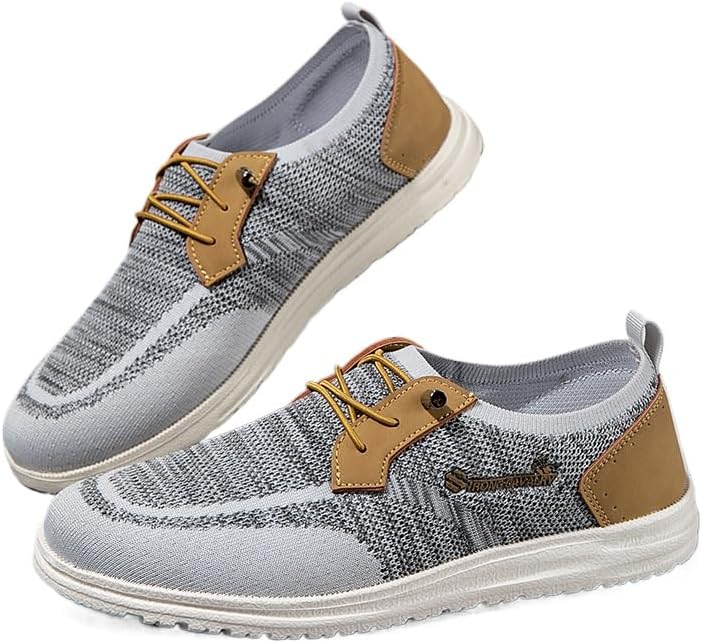 

Мужские кроссовки без шнурков для ходьбы, повседневные, комфортные, дышащие, для походов и работы, для всех видов местности, с поддержкой щиколотки, противоскользящие Soft Time Toy, серый