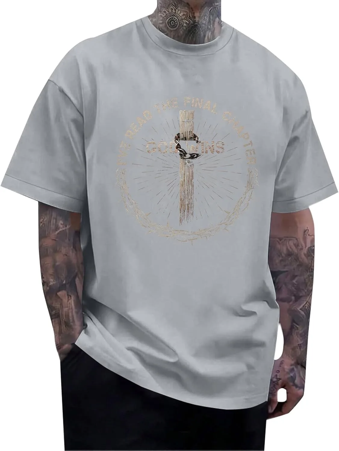 

Футболка Christian GOD WINS с принтом креста, легкая, дышащая HJINGSUN