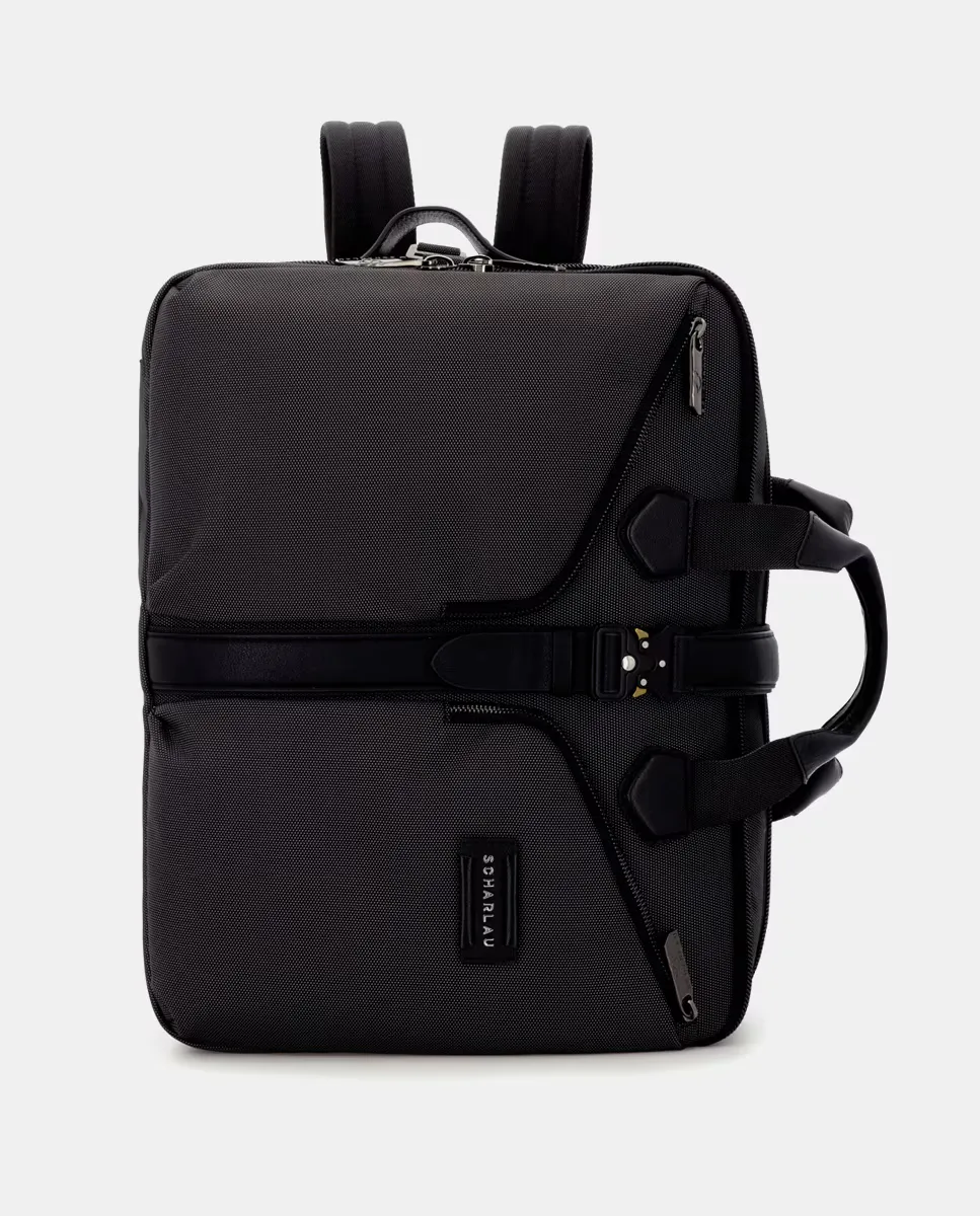 

Мужской рюкзак трансформируемый в темно-серый портфель Scharlau, темно-серый