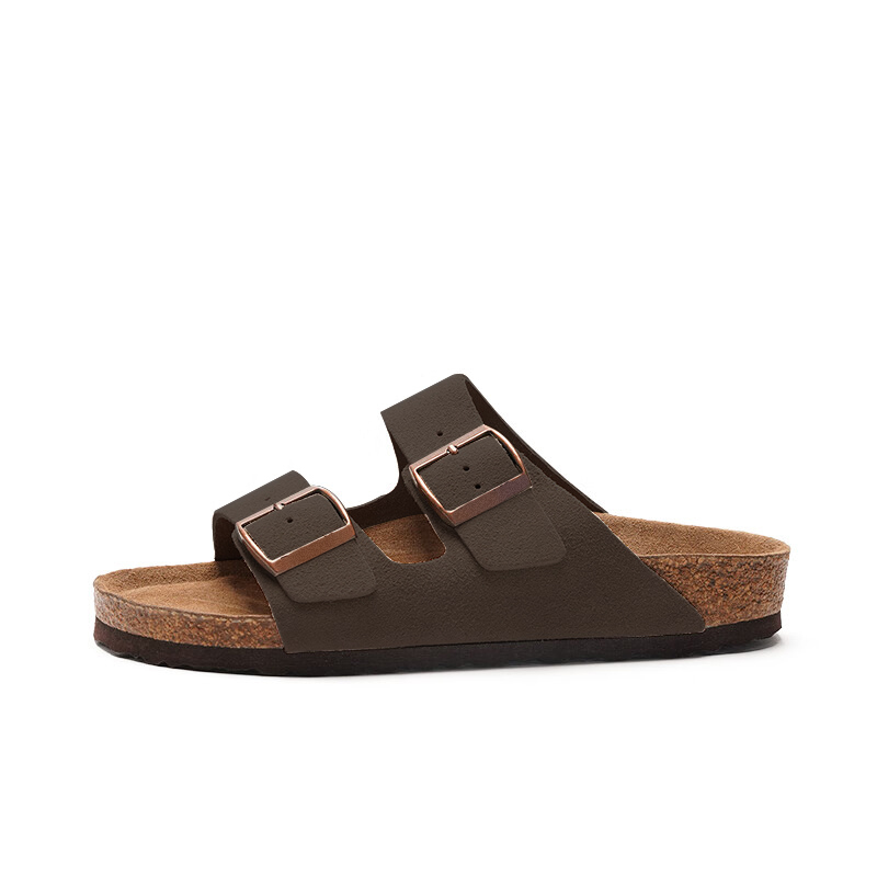 

KANGLONG Летние шлепанцы-сабо повседневные женские в стиле Birkenstock унисекс тёмно-коричневые, цвет Dark Brown