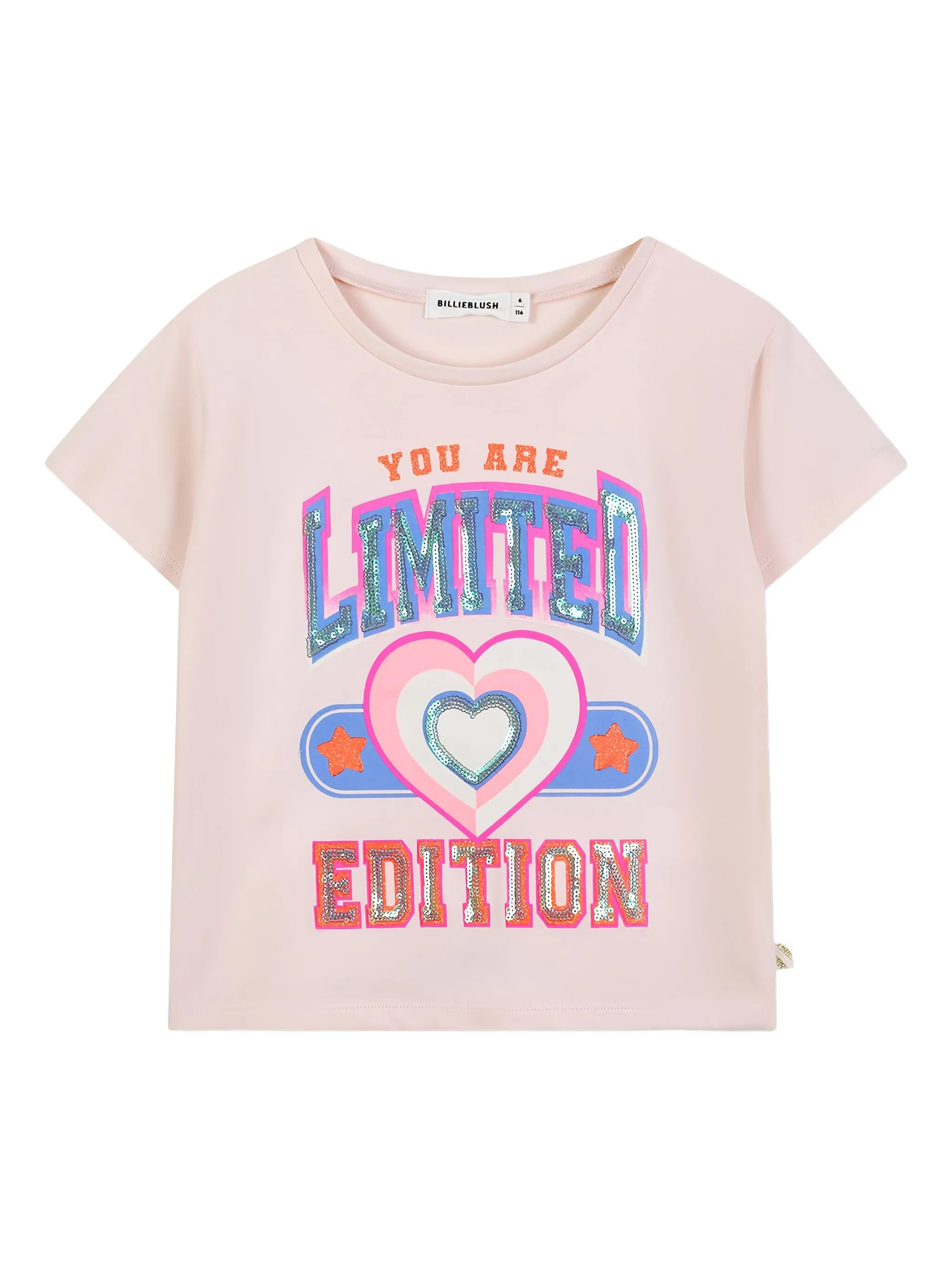 

Футболка с пайетками и принтом Billieblush, розовый