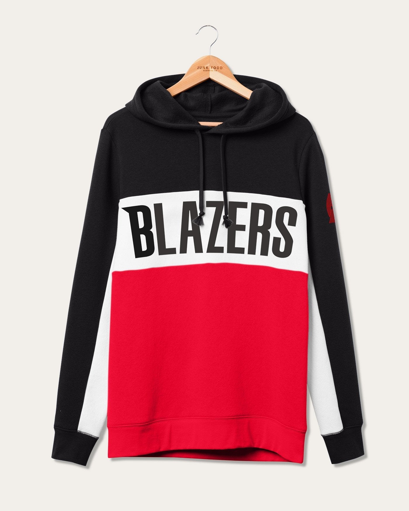 

Толстовка с капюшоном NBA Portland Trail Blazers Colorblock Junk Food Clothing, цвет true black/licorice