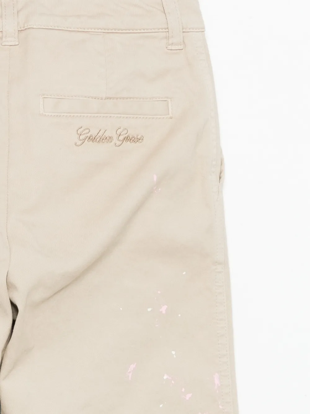 Брюки с эффектом разбрызганной краски Golden Goose Kids, нейтральный — фото 3