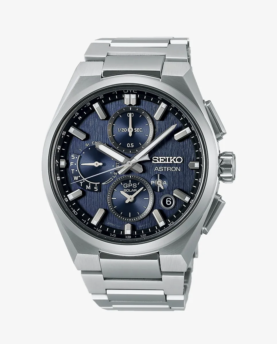 

Мужские часы Astron SSH161J1 из стали с серебряным ремешком Seiko, серебряный