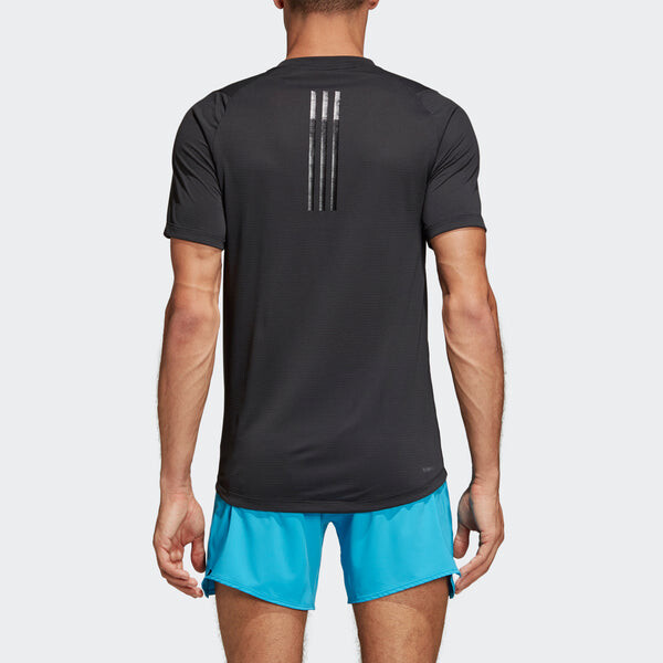 Футболка adidas Fl_360 Z Ft Grd Running Sports Training Short Sleeve Black, черный — фото 4
