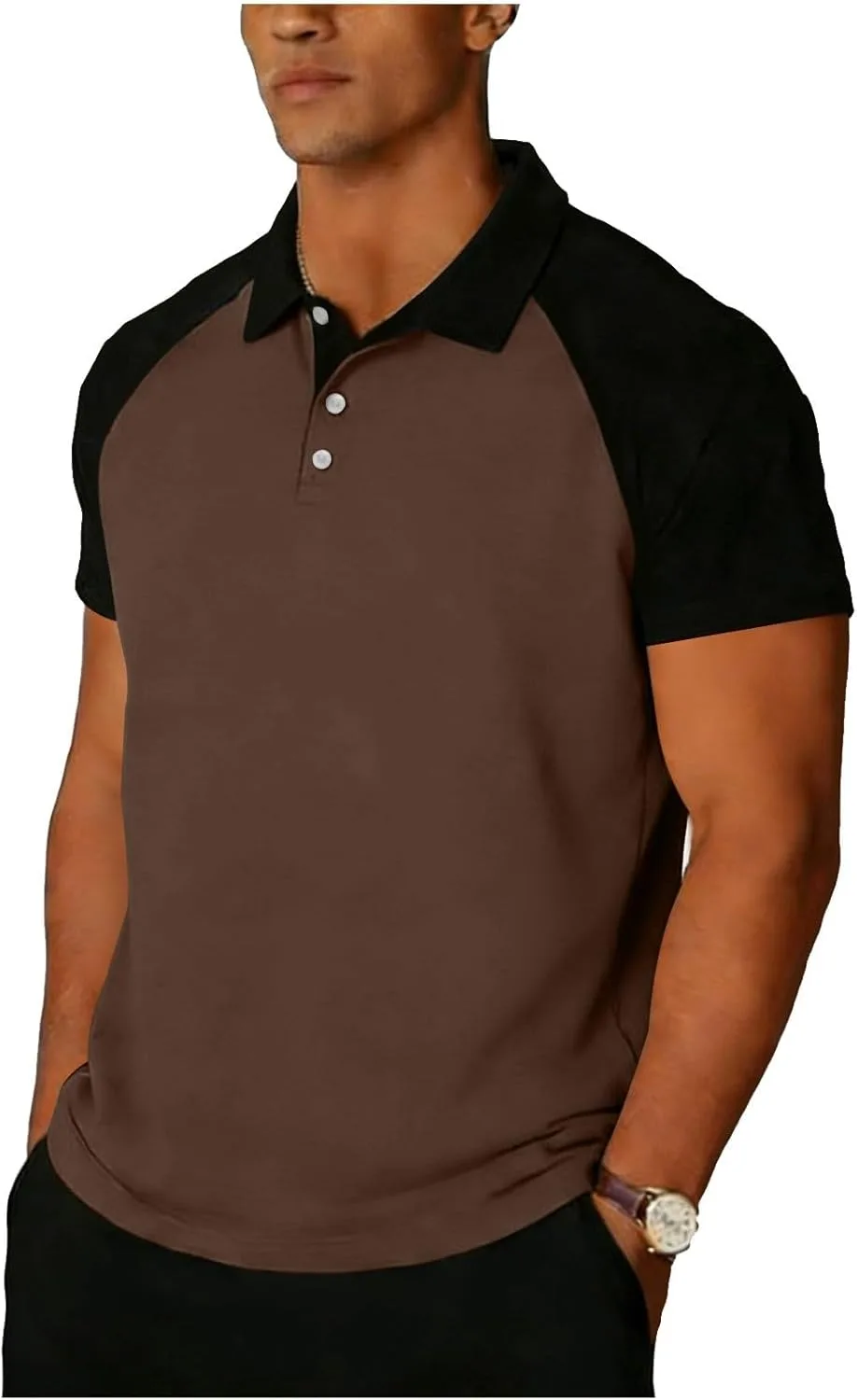 

Мужская футболка с коротким рукавом и цветными блоками