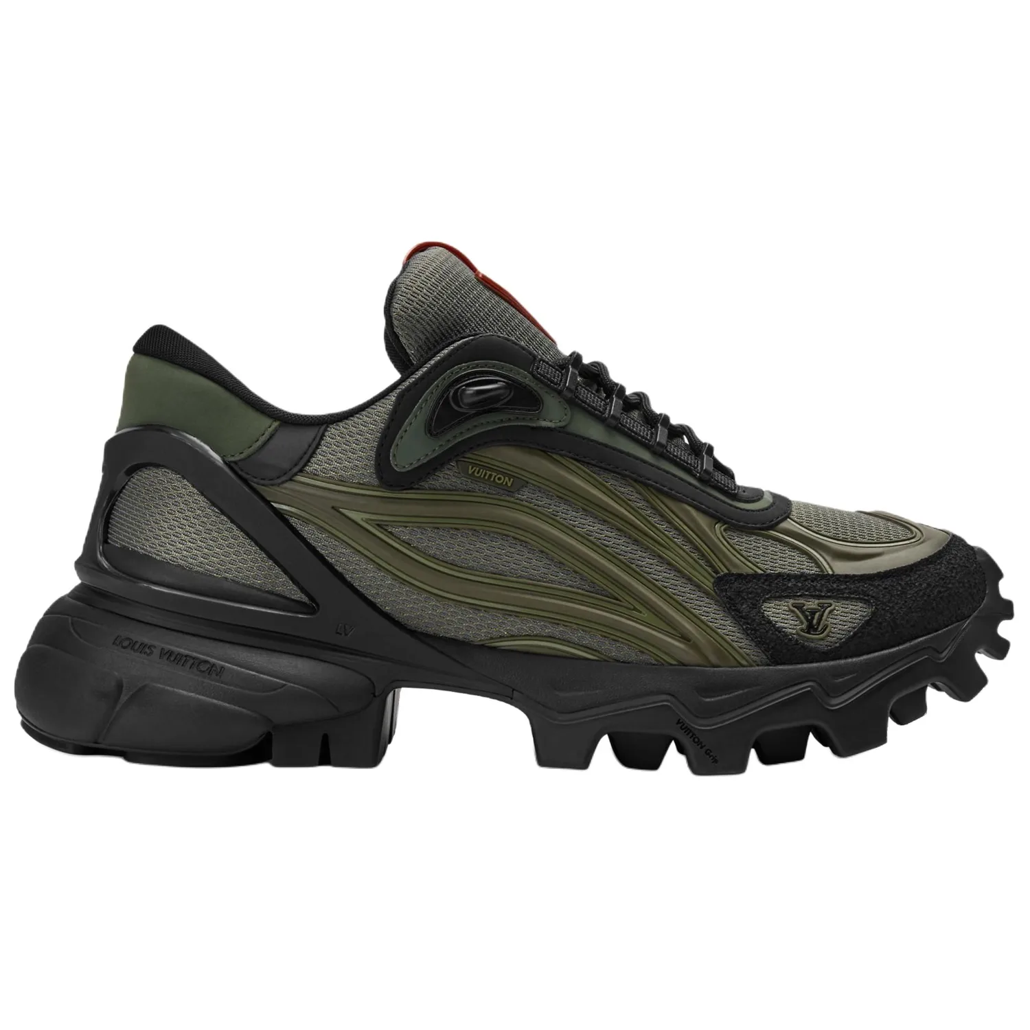 LOUIS VUITTON Кроссовки Summit Low Top Chunky мужские цвета хаки — фото 3