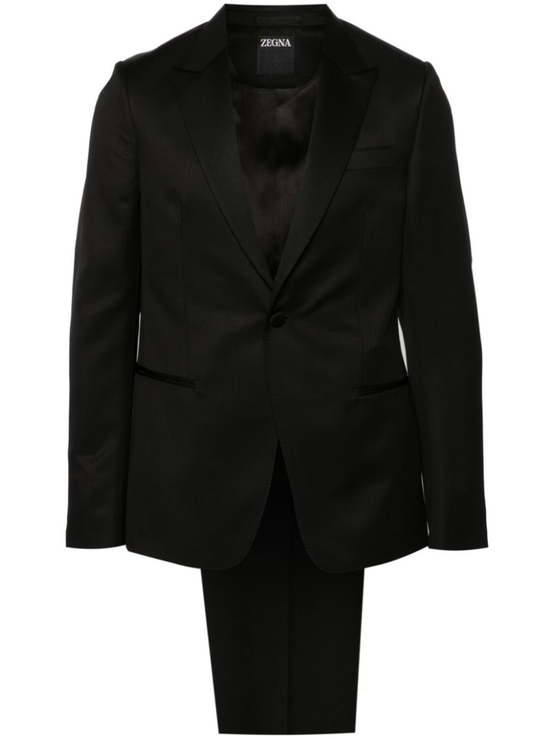 

Zegna костюм с заостренными лацканами, черный