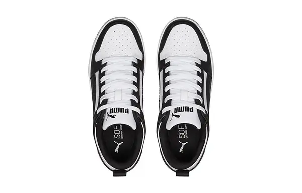 Кроссовки rebound lay-up lo 'white black' Puma, черный — фото 3