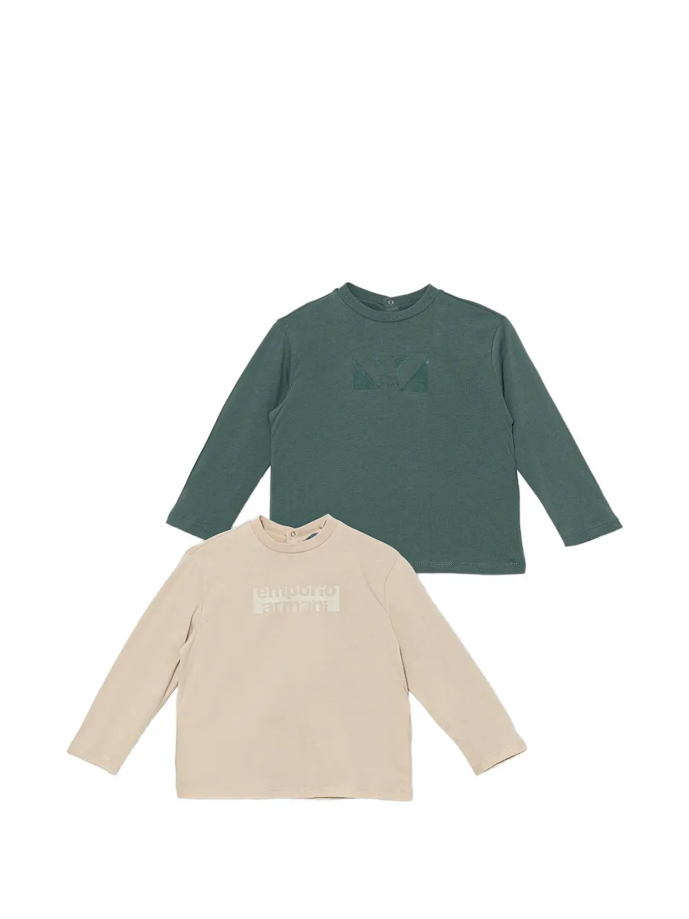 

Топ с логотипом (набор из двух штук) Emporio Armani Kids, зеленый