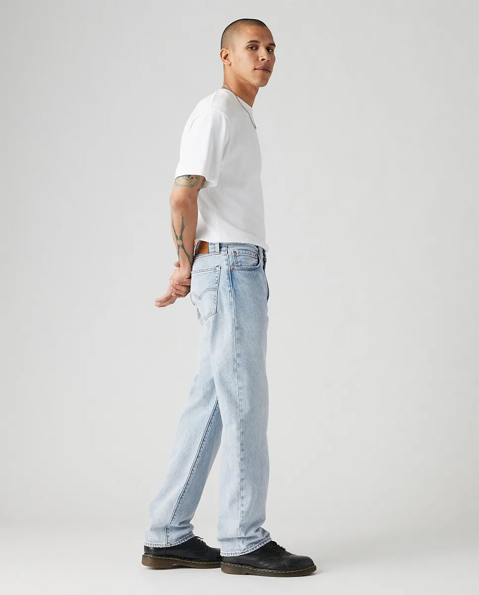 Мужские свободные прямые хлопковые джинсы 551 Levi's, синий — фото 4