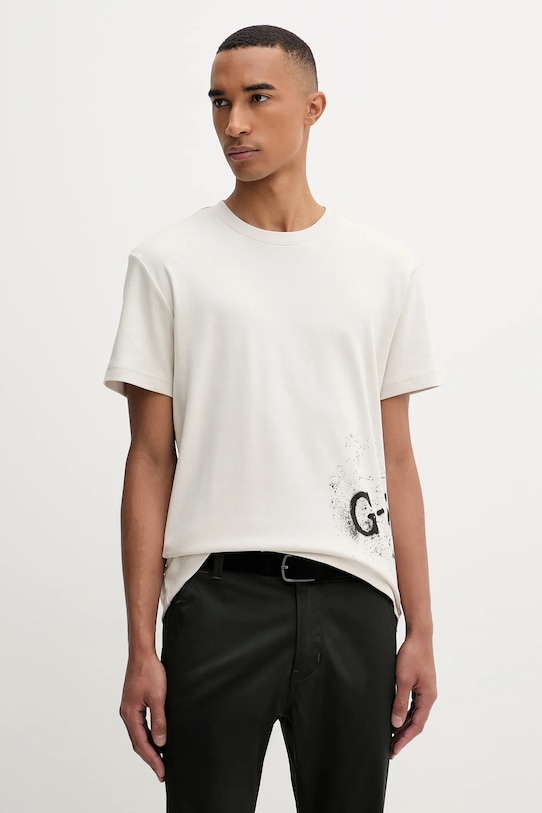 

Хлопковая футболка G-Star, бежевый