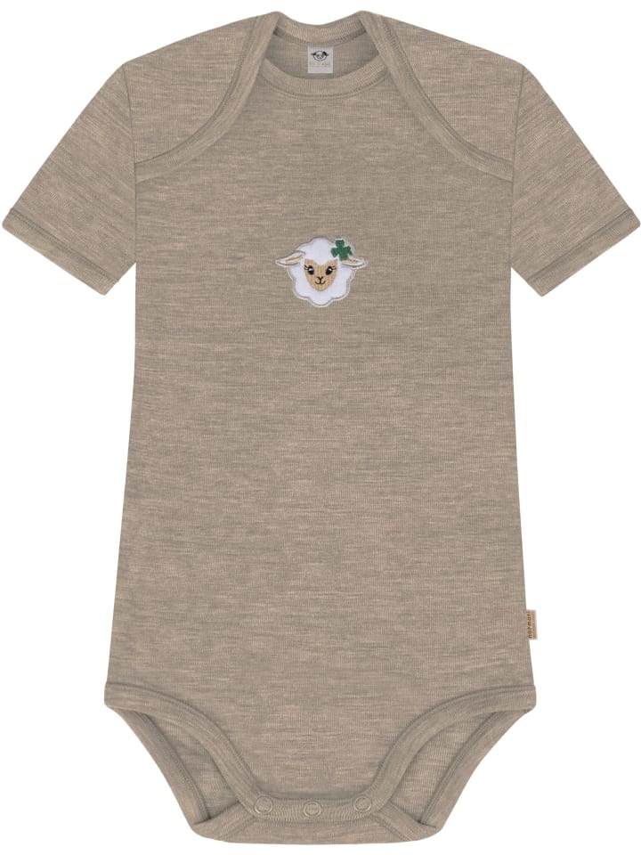 

Normani Outdoor Sports Детский боди с короткими рукавами из мериносовой шерсти, цвет Тауранга, бежевый