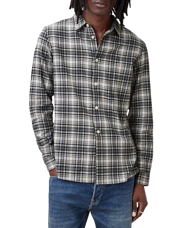 

Рубашка Gratton Check Slim Fit с застежкой на пуговицы ALLSAINTS, мультиколор