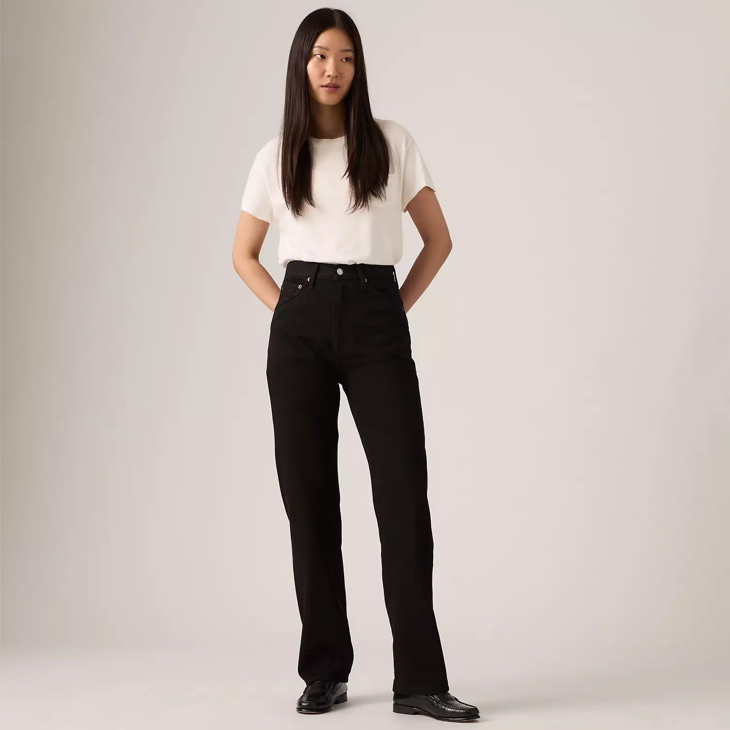 

Женские джинсы 701 1950-х годов Levi's, цвет Black Lizard