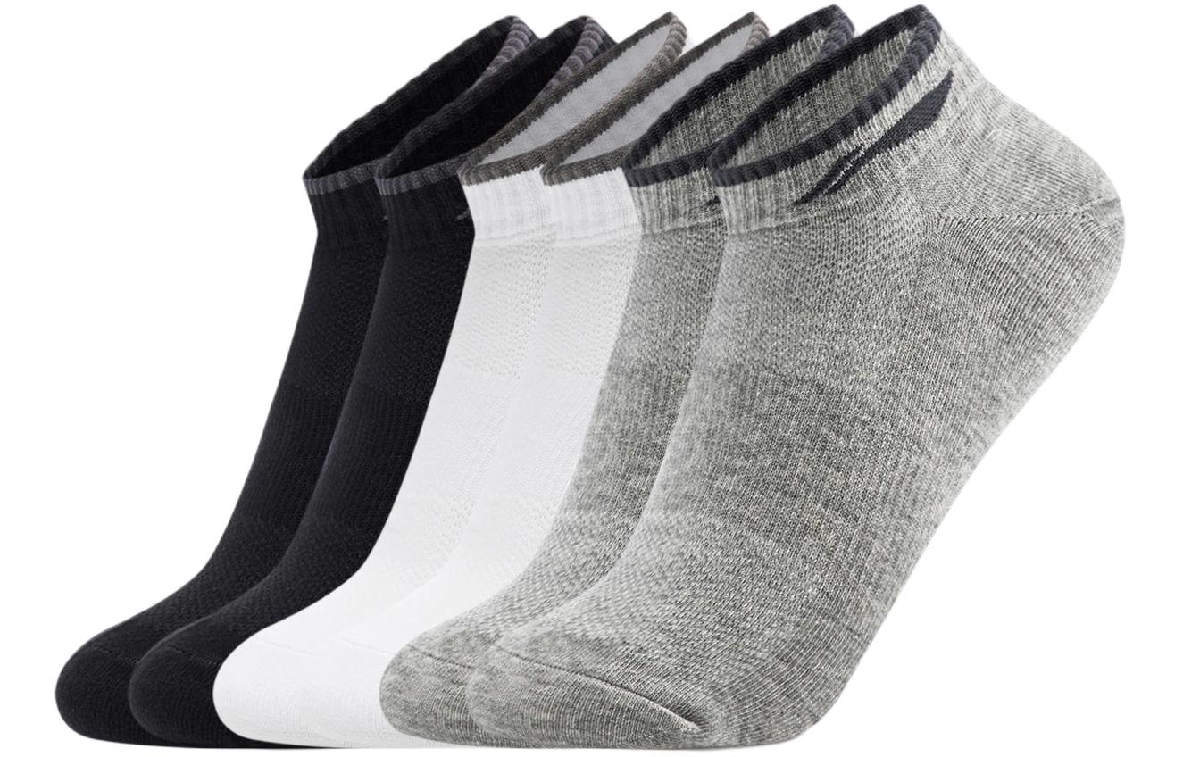 

Носки LiNing Fitness Series, унисекс, 6 пар, 6 Pack (Black+White+Gray)