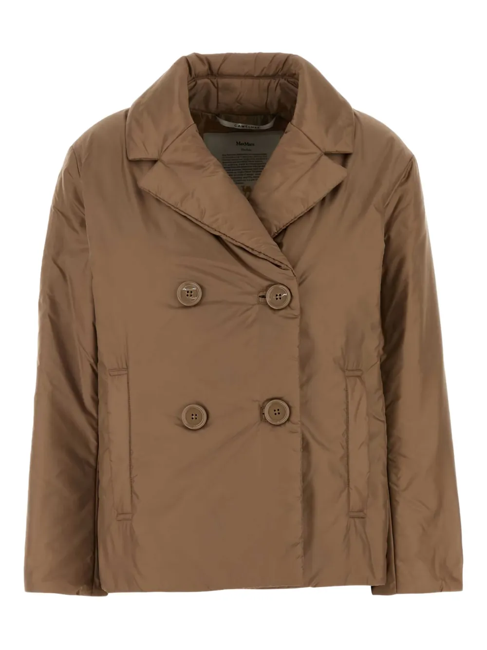 

Утепленная двубортная куртка Camelia MAX MARA, коричневый