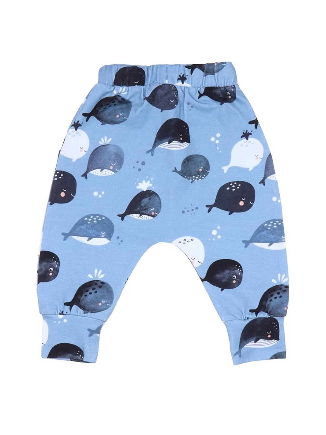 Брюки Walkiddy Regular Pants Cute Whales синего цвета — фото 2