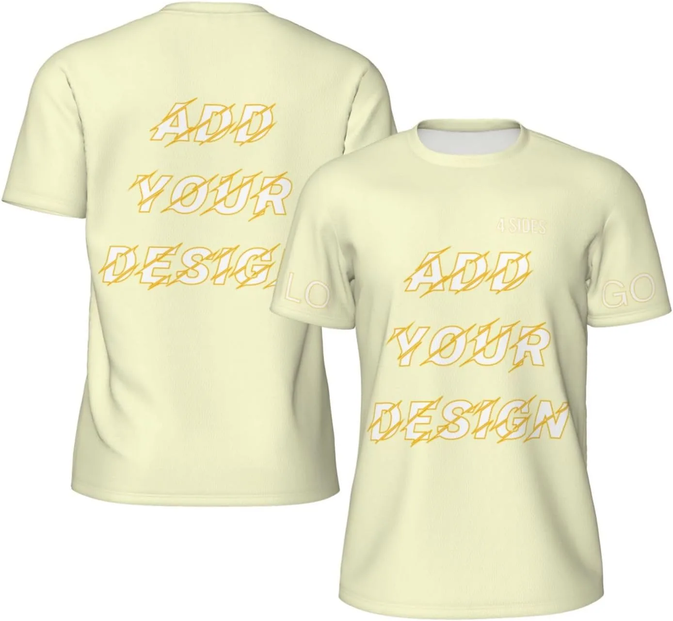 

Футболка мужская Custom T Shirts с принтом на 4 сторонах