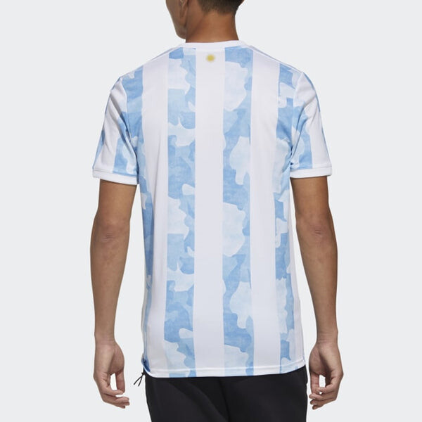 Футболка adidas Soccer/Football Sports Training Jersey SW Fan Edition 21 Season Home Messi Blue, синий — фото 4