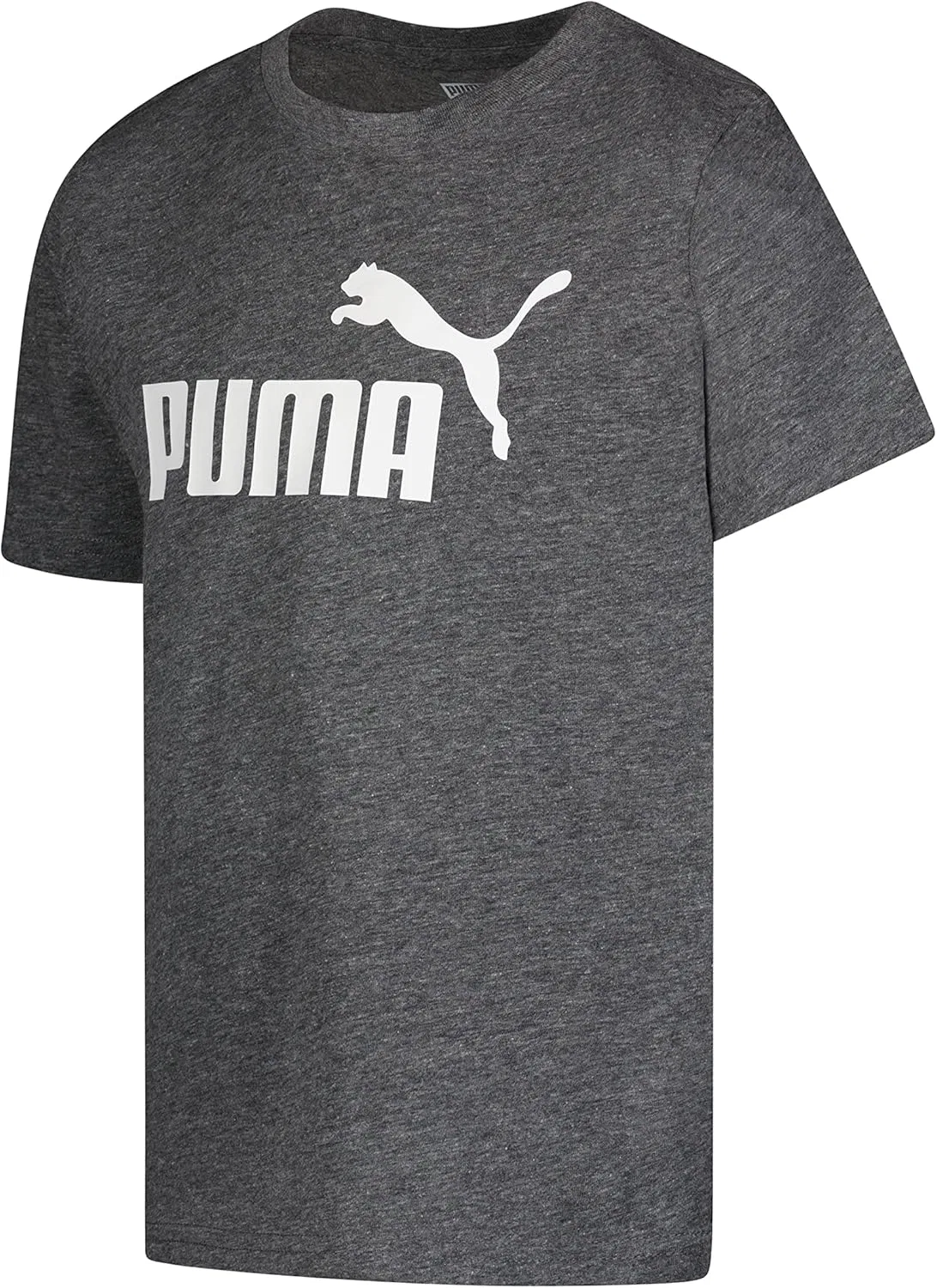Детская футболка Puma с логотипом № 1, Charcoal Heather — фото 3