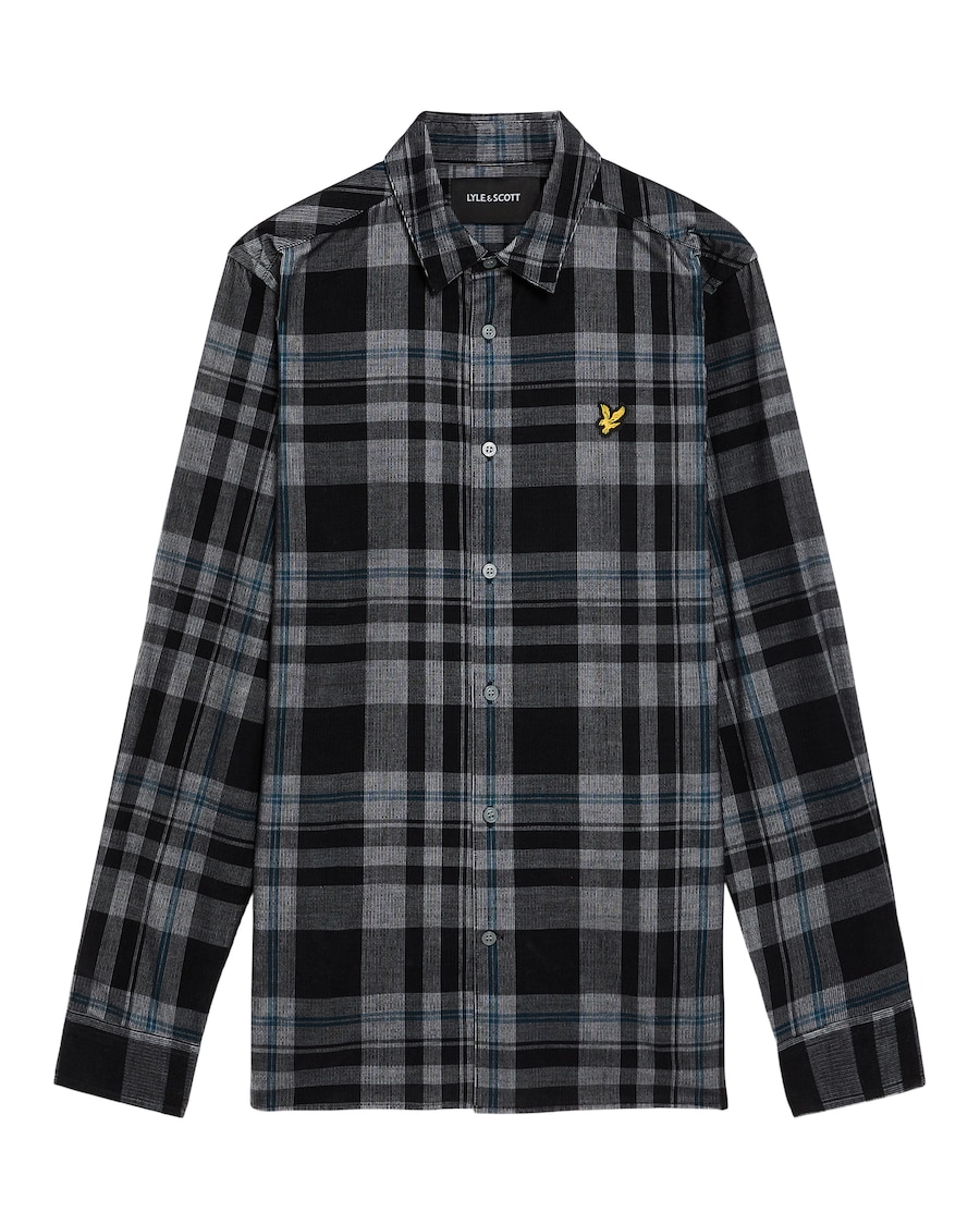 

Рубашка на пуговицах Comfort fit Lyle & Scott Tartan Corduroy, Black/Mottled Black