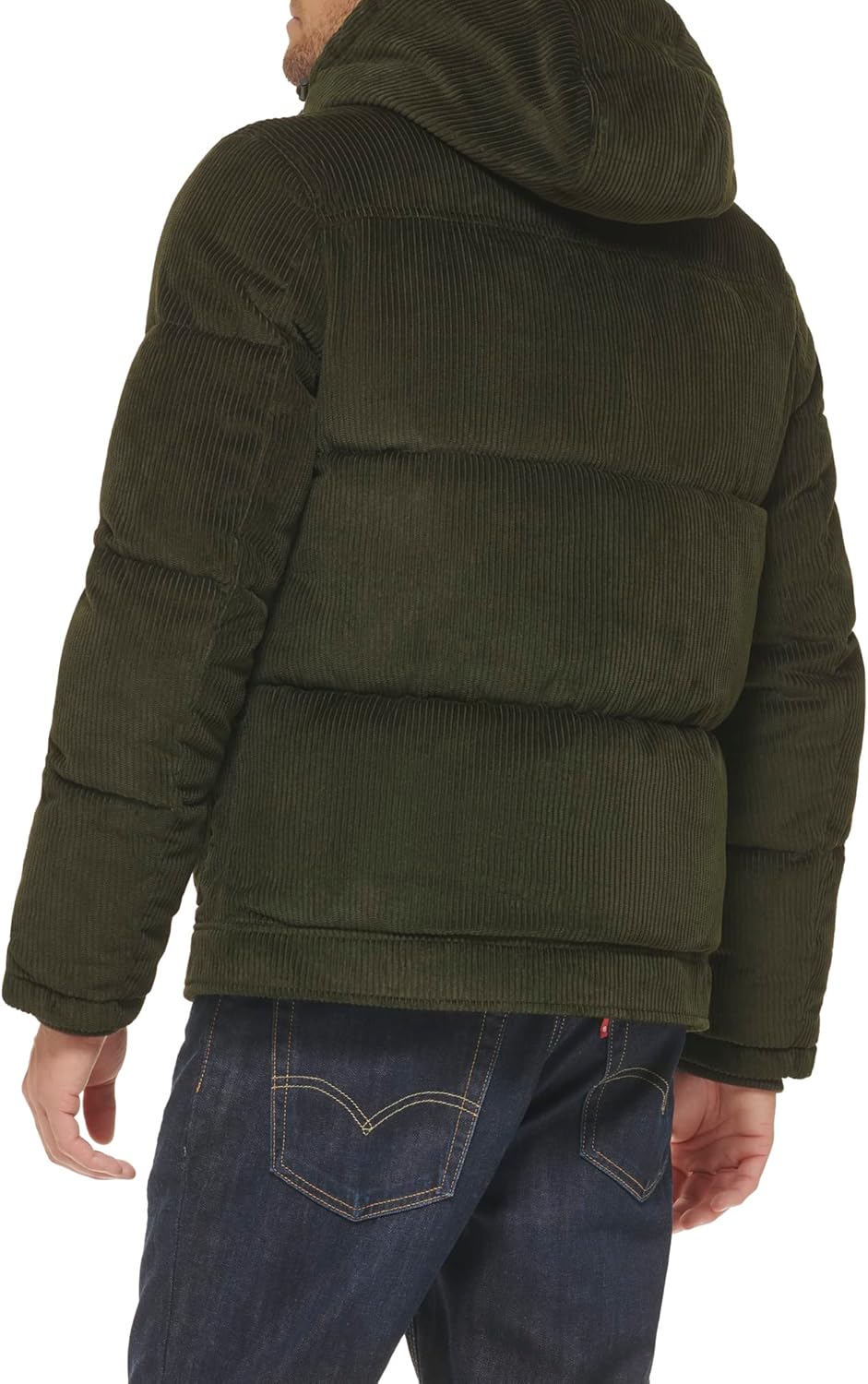 Мужская куртка Levi's Heavyweight средней длины с капюшоном в стиле милитари, Olive Corduroy — фото 2