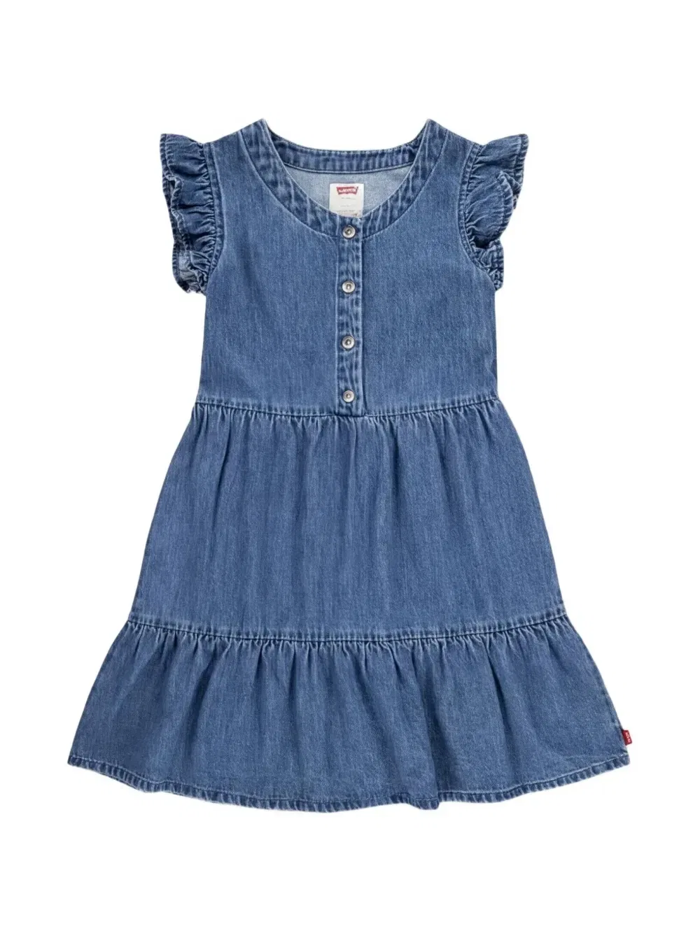Платье с оборками на пуговицах Levi's Kids, синий