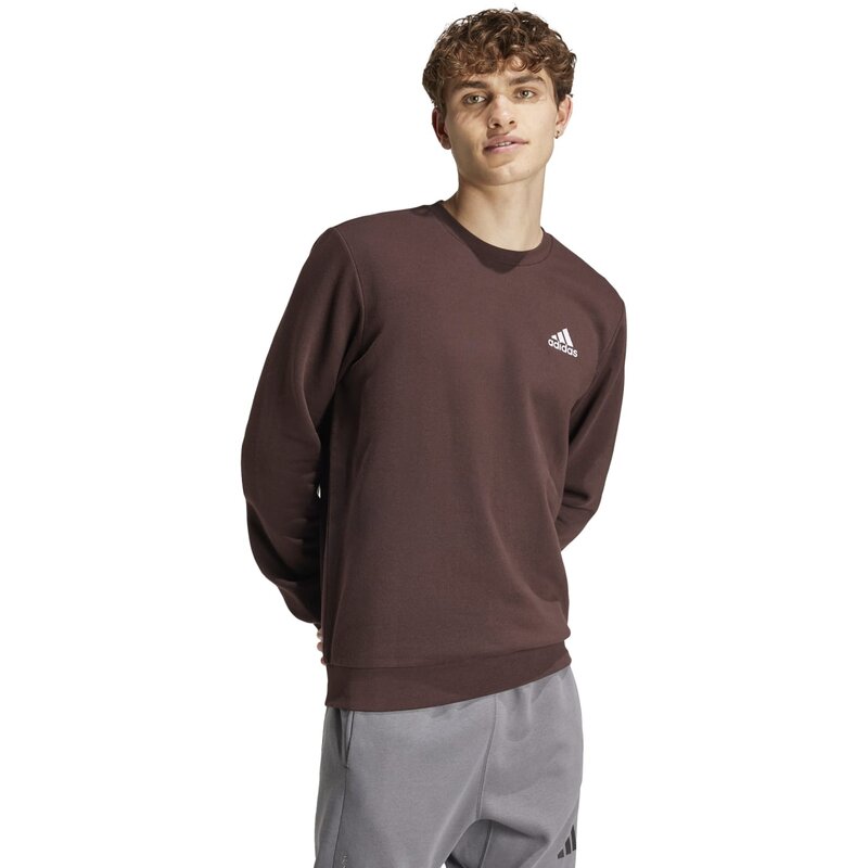 Флисовая толстовка Essentials (стандартная и длинная) Adidas, цвет shabrn — фото 4