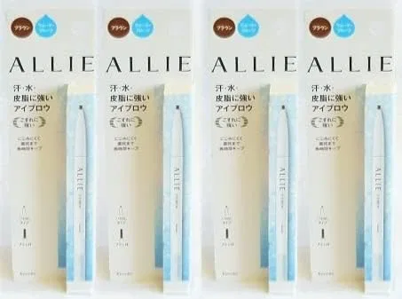 Карандаш для бровей водостойкий Ally Waterproof Eyebrow N Brown, 4 шт., коричневый
