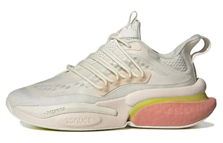 

Кроссовки adidas Alphaboost V1 Off White Wonder Clay Lucid Lemon Women's, бежевый