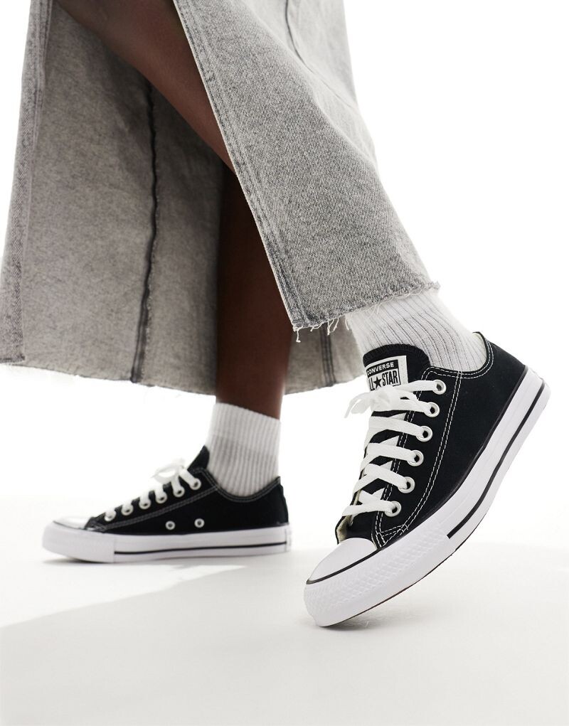 

Черные парусиновые кроссовки Converse Chuck Taylor All Star Ox, Черный, Черные парусиновые кроссовки Converse Chuck Taylor All Star Ox