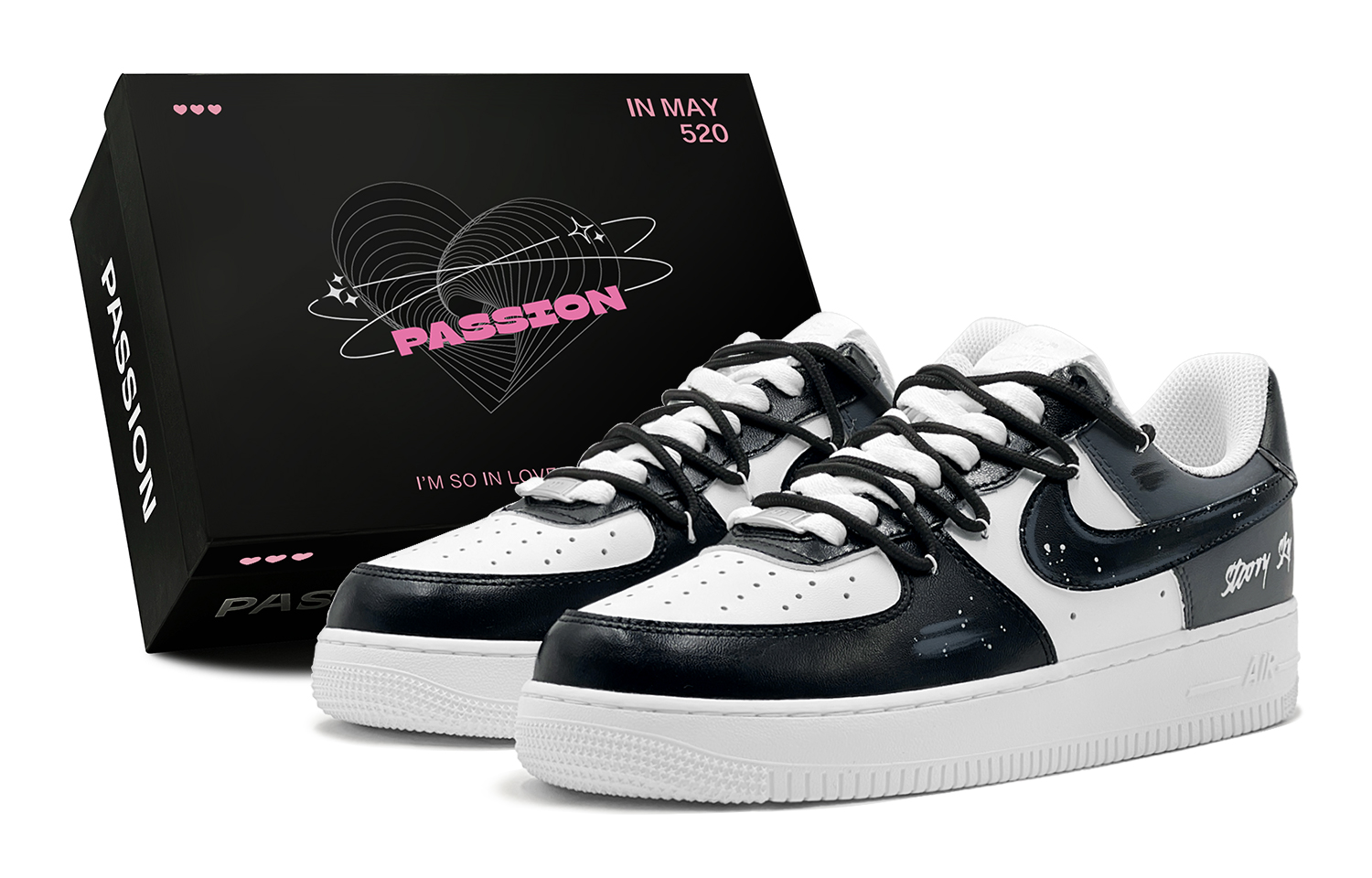 

Nike Кроссовки для скейтбординга Air Force 1 с амортизацией, низкие, мужские, черно-серые