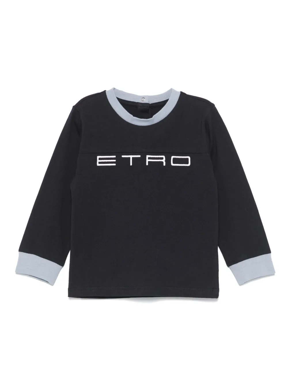 

Футболка с вышитым логотипом ETRO KIDS, синий